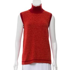 Malo red and orange Cashmere Sleeveless Sweater